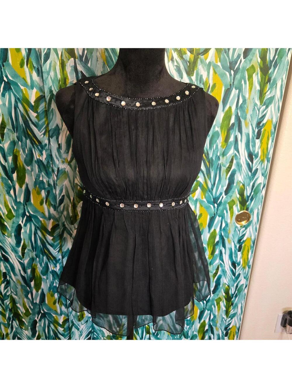 Y2K vintage silk pleated Spenser Jeremy blouse
